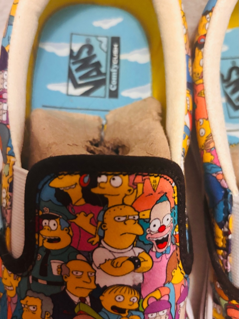 Vans Unisex Sneakers Simpson’s Cartoon Print Eoman’s Size 8, Men’s 6.5 NWOT - Picture 2 of 10